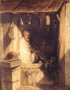 Alexandre Gabriel Decamps Tukish Merchant Smoking in his Shop oil painting artist
